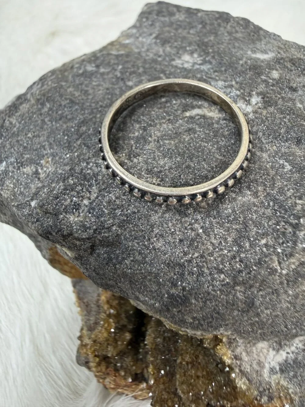 Sterling Silver Shube Etched Ring Size 9.5